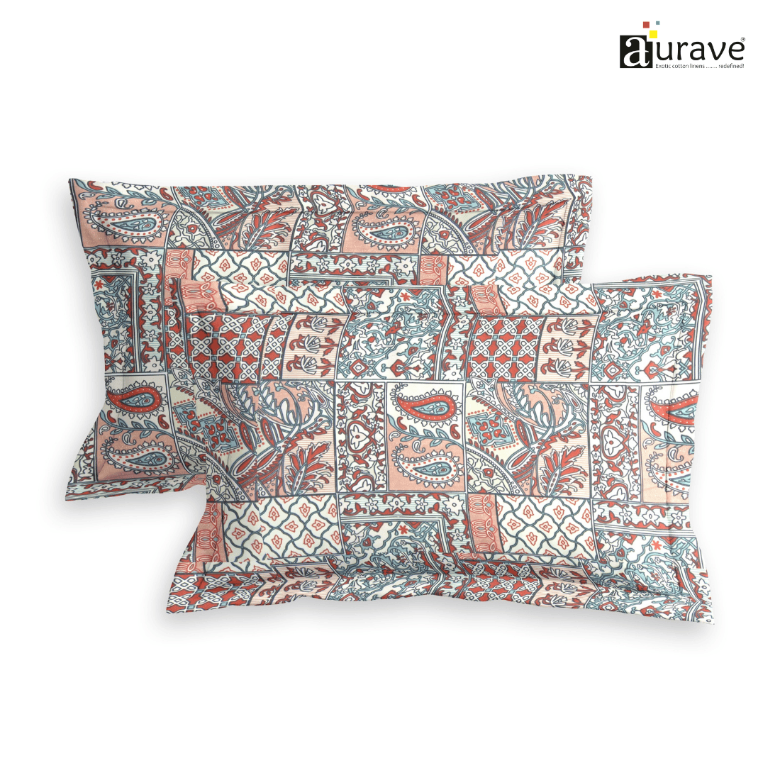 Printed Floral Set of 2 Pcs Pillow Cover - Multicolor