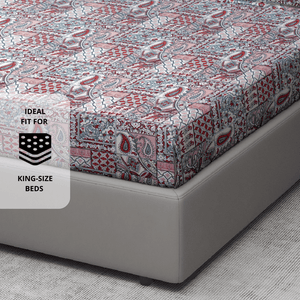 Floral 210 TC Flat Cotton Bedsheet 