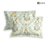Printed Floral Set of 2 Pcs Pillow Cover - Multicolor