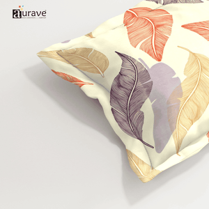 Printed Floral  Pillow Cover - Yellow