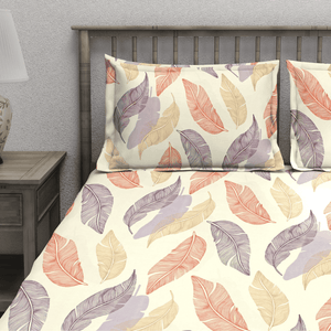 Floral 210 TC Fitted bedsheet with Pillow Covers