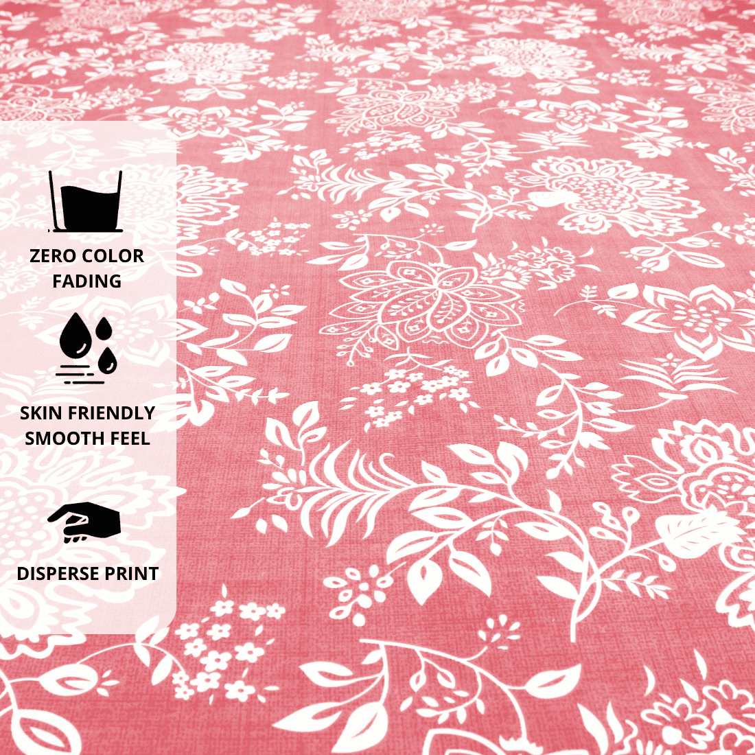 Floral 210 TC Fitted bedsheet Design 