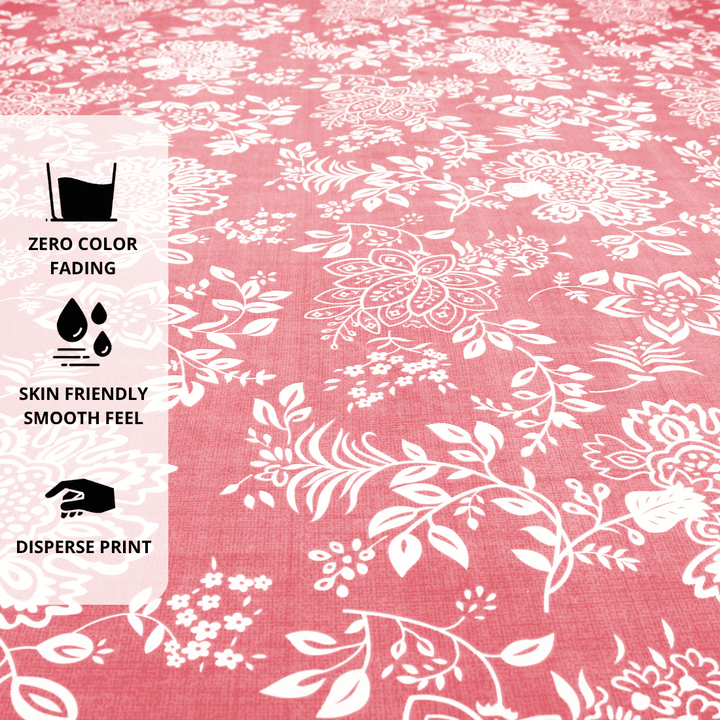 Floral 210 TC Flat bedsheet Design