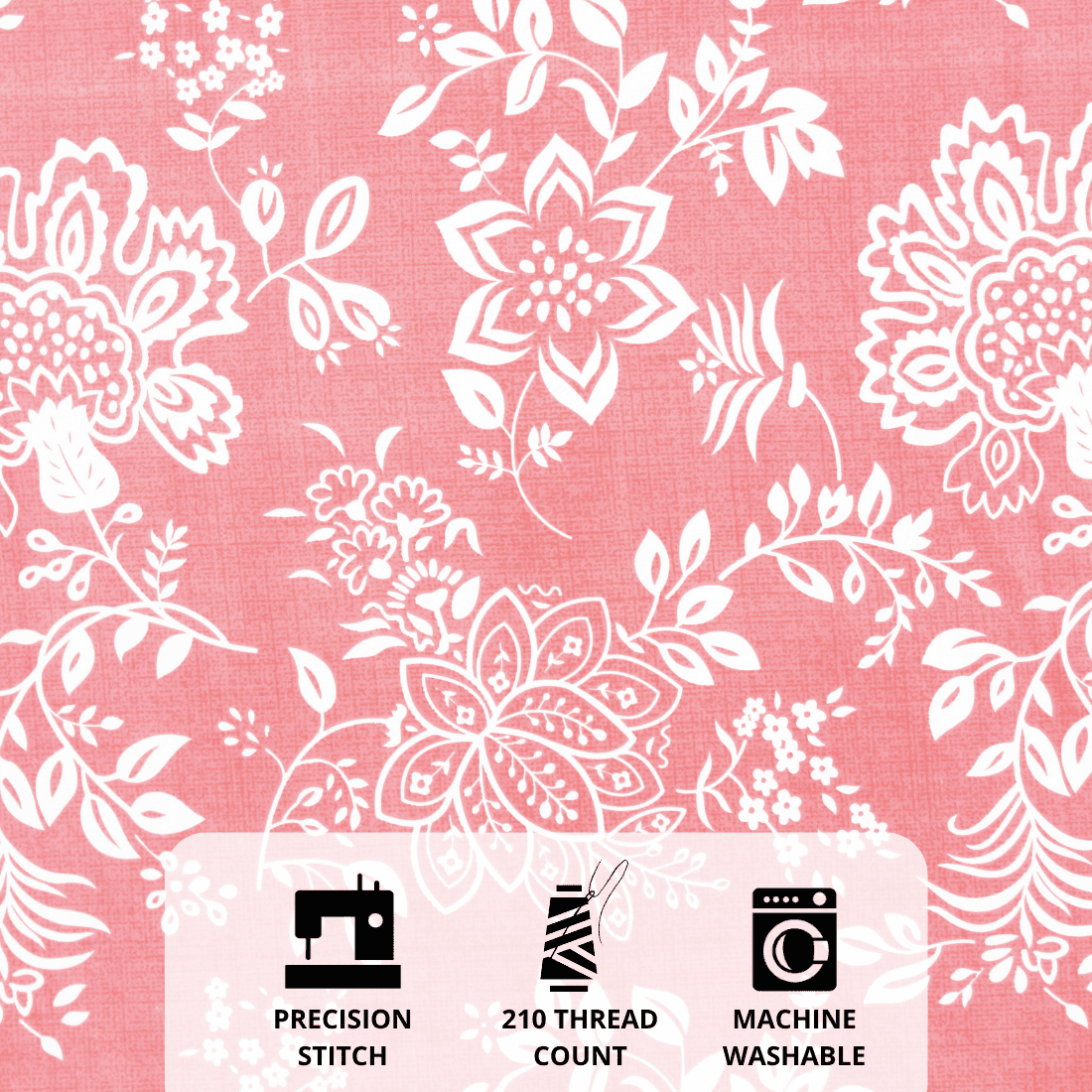 Full View Floral 210 TC Fitted bedsheet Design 