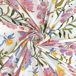Floral 210 TC Fitted bedsheet 