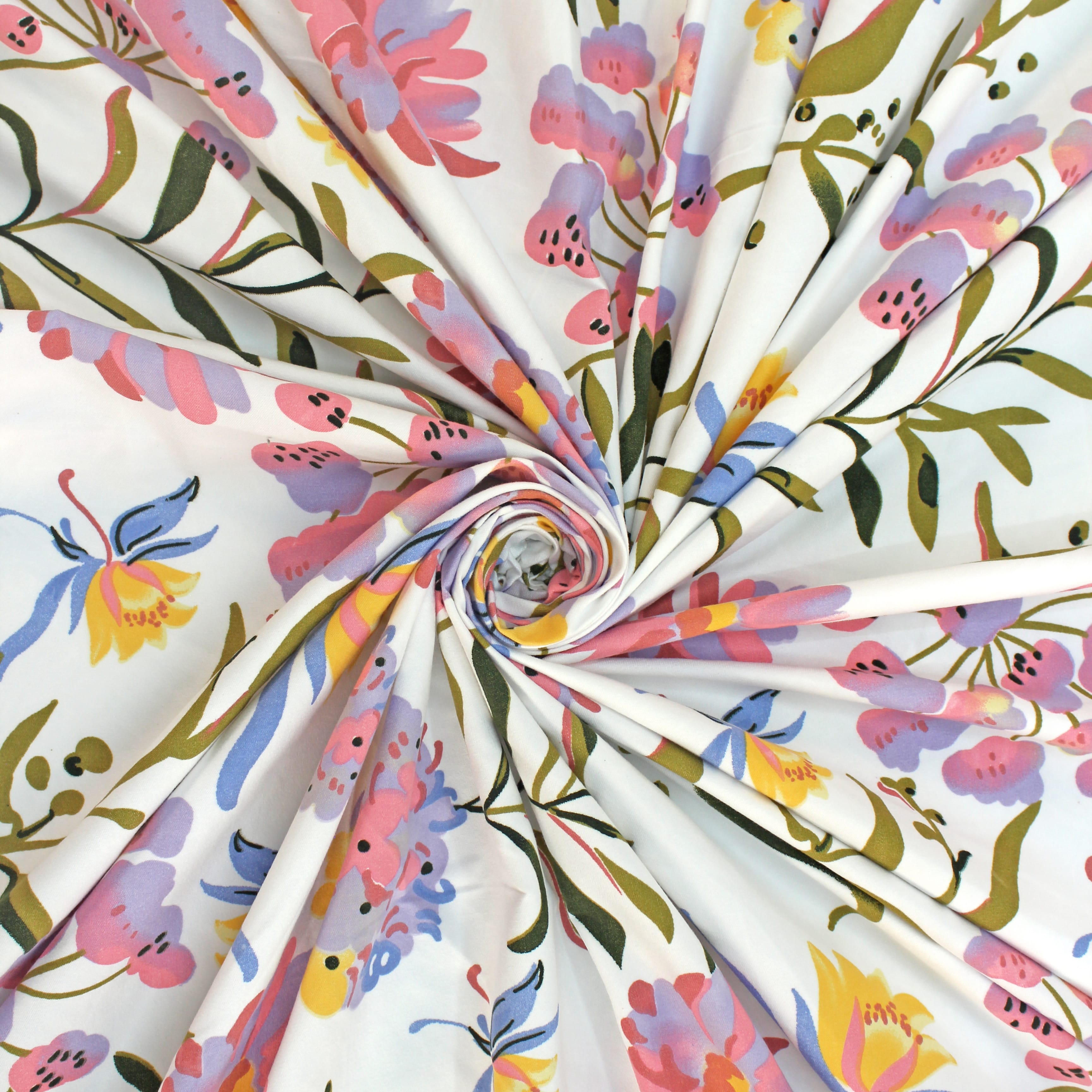 Floral 210 TC Fitted bedsheet 