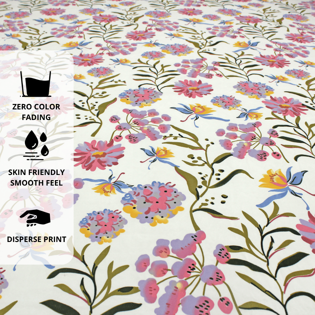 Floral 210 TC Fitted bedsheet Design 