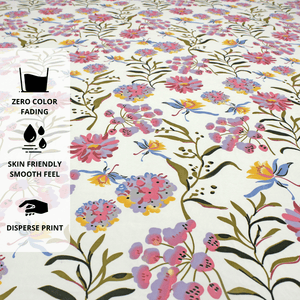 Floral 210 TC Fitted bedsheet Design 