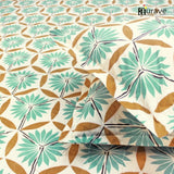 Floral 210 TC Fitted bedsheet with Pillow Covers - Green