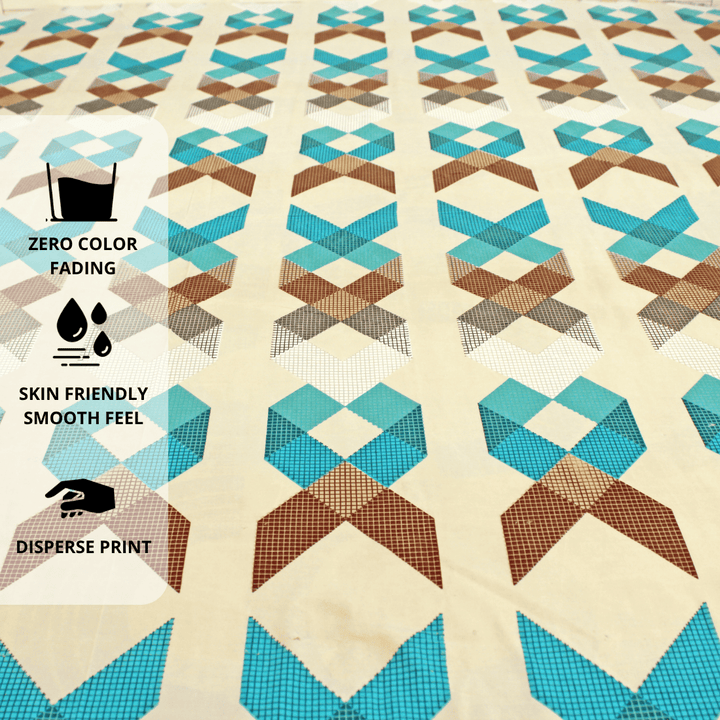 Fitted Bedsheet with geometric design 