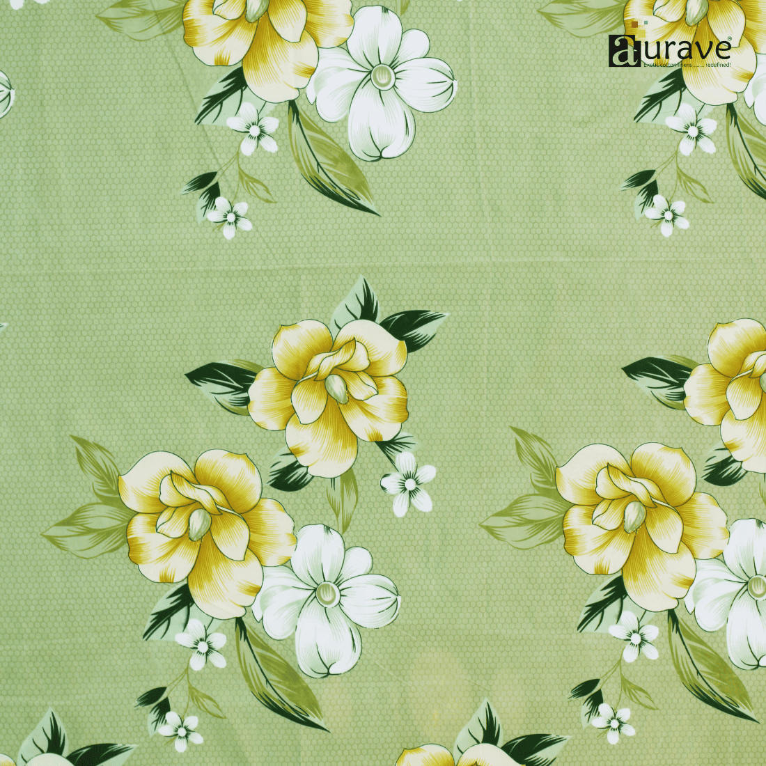 Close up View Printed Floral Design 