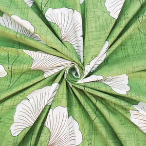 Floral Cotton Fitted Bedsheet displayed in swirl