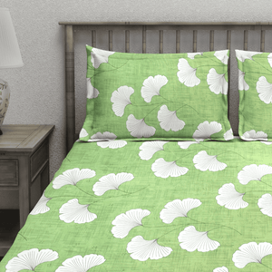 Floral cotton bedsheet with matching pillow covers