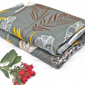 Best Grey Microfiber Reversible AC Dohar Blanket In Abstract Print