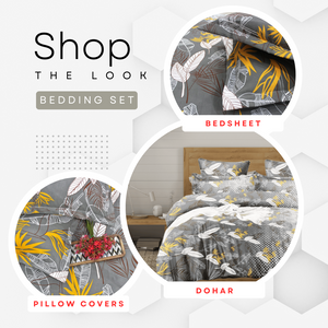 Best Grey Microfiber Reversible AC Dohar Blanket In Abstract Print