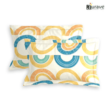 Printed Floral Set of 2 Pcs Pillow Cover - Multicolor
