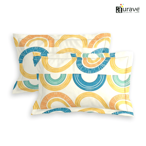 Printed Floral Set of 2 Pcs Pillow Cover - Multicolor