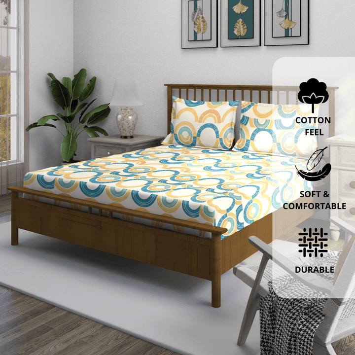  Bedsheet with matching pillow covers 