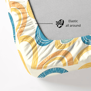 Geometrical fitted-bedsheet-360-elastic-design