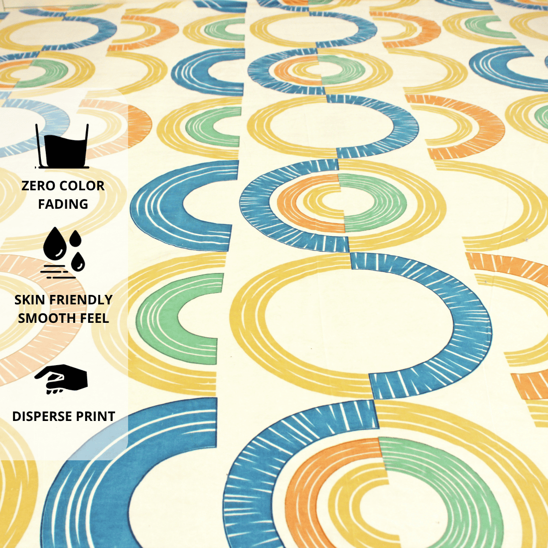 Close-up view Geometrical bedsheet 