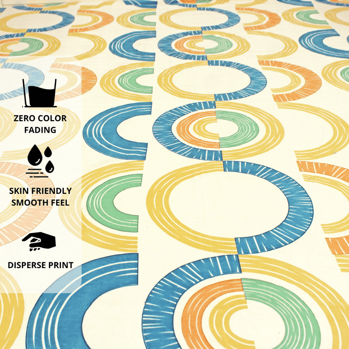 Close-up view Geometrical bedsheet 