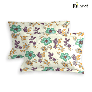 Printed Floral Set of 2 Pcs Pillow Cover - Multicolor