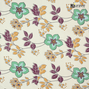 Close up View Printed Floral Design 
