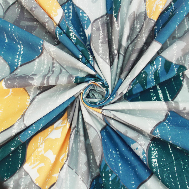 Rolled-up With Geometric Bedsheet Design