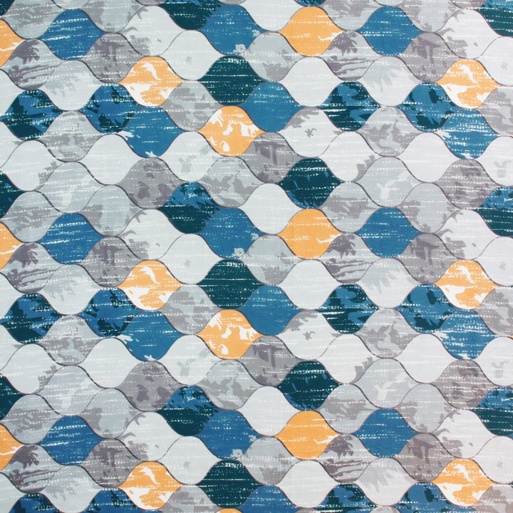 Geometric Multicolor Cotton Bedsheet Design