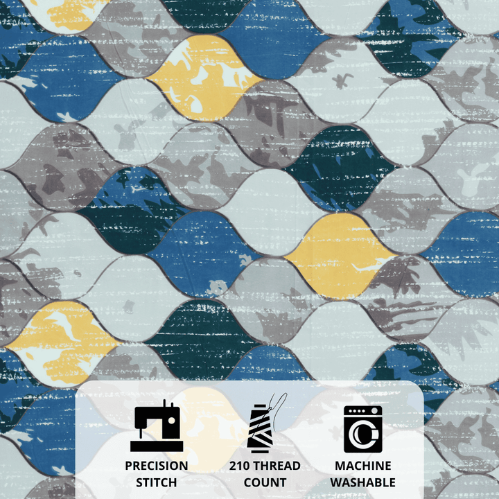 Geometric Cotton Fitted Bedsheet Design