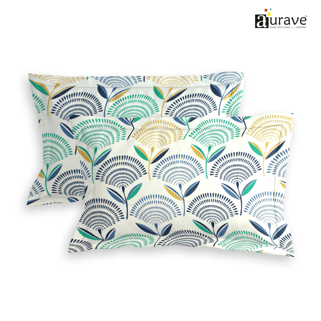Printed Floral Set of 2 Pcs Pillow Cover - Multicolor