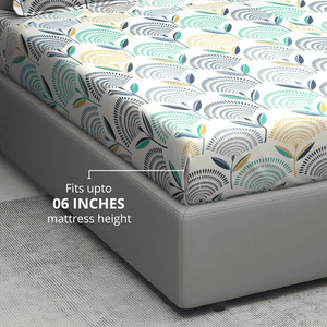 floral multicolor fitted bedsheet 6 inch mattress