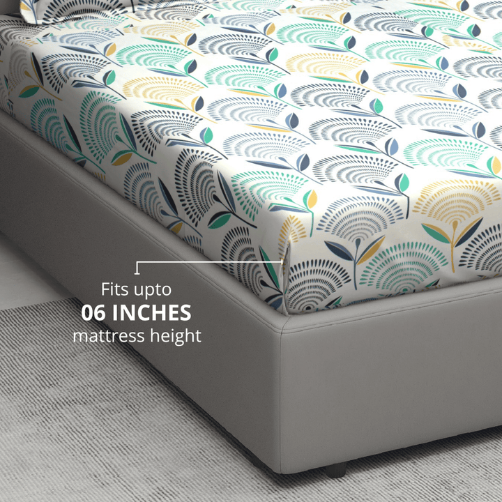 floral multicolor fitted bedsheet 6 inch mattress