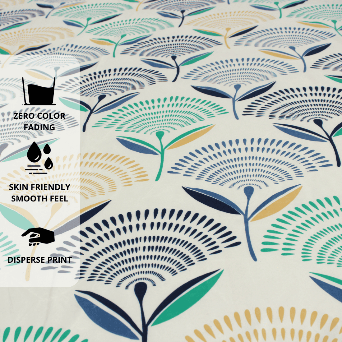 Full view of geometric bedsheet