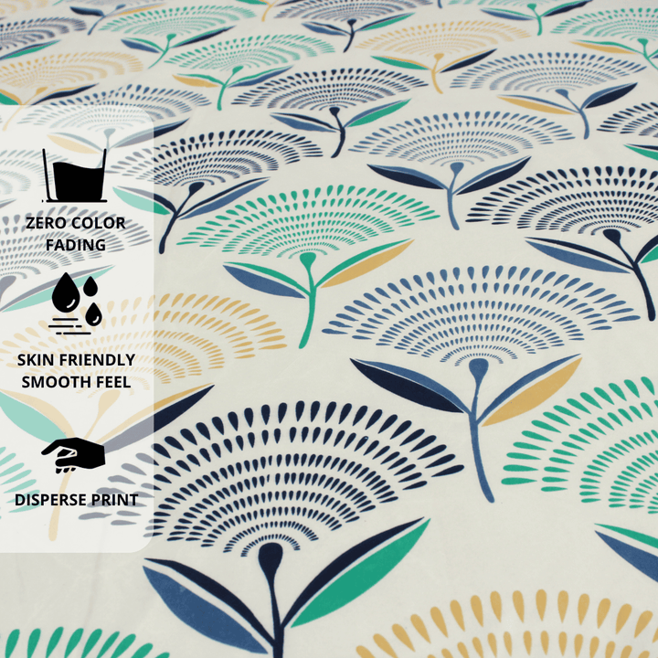 Full view of geometric bedsheet