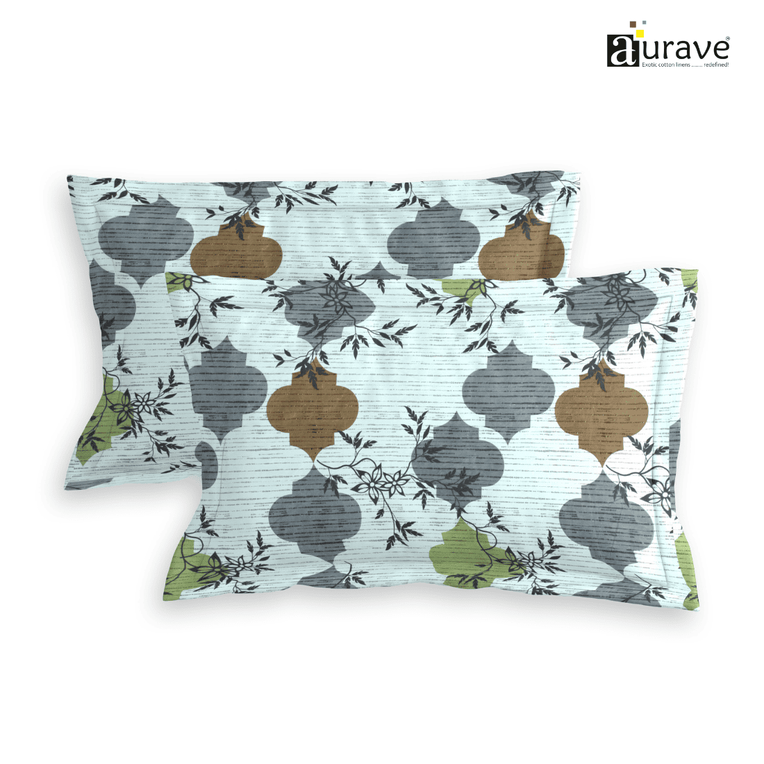Printed Floral Set of 2 Pcs Pillow Cover - Multicolor
