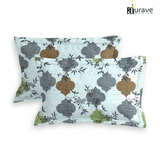 Printed Floral Set of 2 Pcs Pillow Cover - Multicolor
