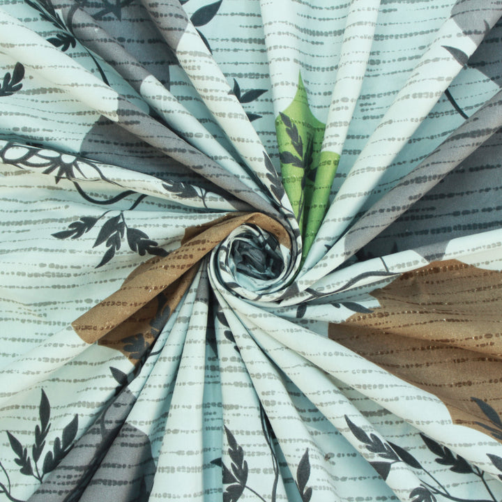 Rolled-up with geometric multicolor bedsheet design