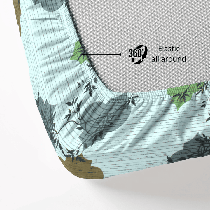 Close-up of a product with elastic  Bedsheet 