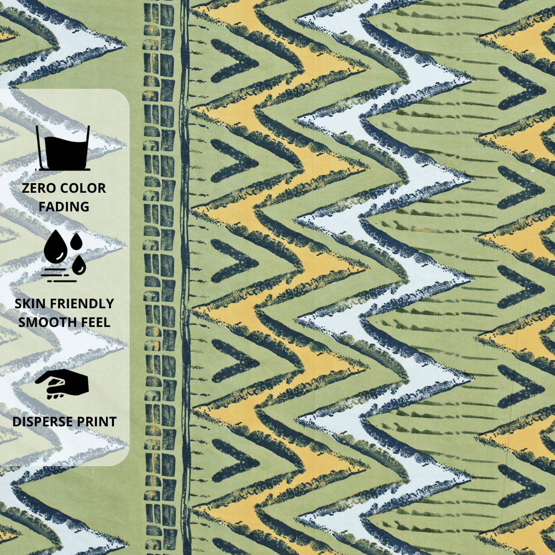 Abstract printed cotton blend bedshee