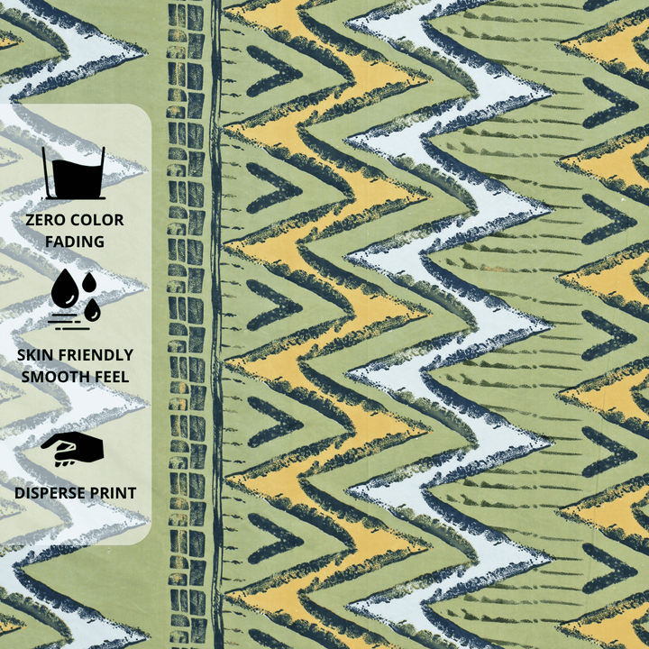 Abstract printed cotton blend bedshee