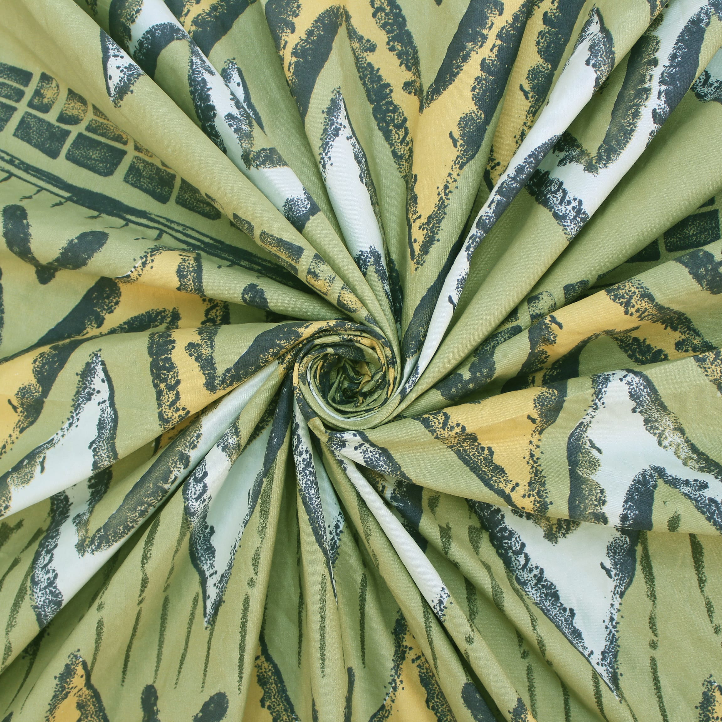 Abstract printed cotton blend bedsheet