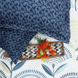 Soft Cotton Print 300 TC Fitted Bedsheet In Multicolor At Best Prices