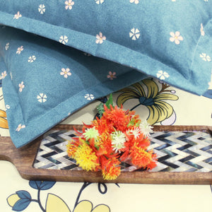 Floral Cotton Fitted Bedsheet(300 TC) -Multicolor online in India