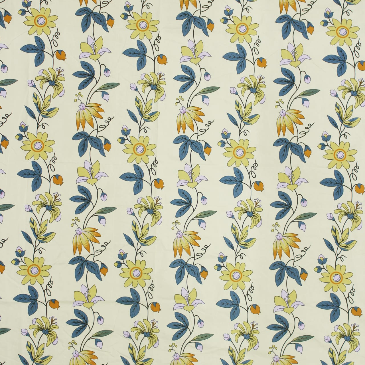 Floral Cotton Fitted Bedsheet(300 TC) -Multicolor online in India