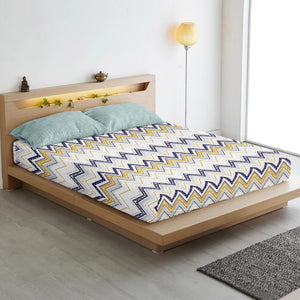 Geometrical  Cotton Flat Bedsheet(300 TC) -Multicolor online in India