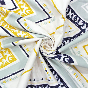 Geometrical Cotton Flat Bedsheet(300 TC) -Multicolor online in India