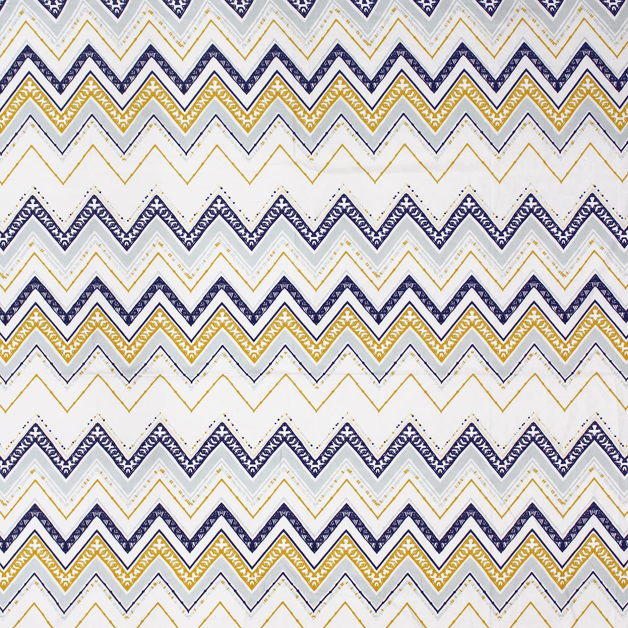 Geometrical Cotton Fitted Bedsheet(300 TC) -Multicolor online in India
