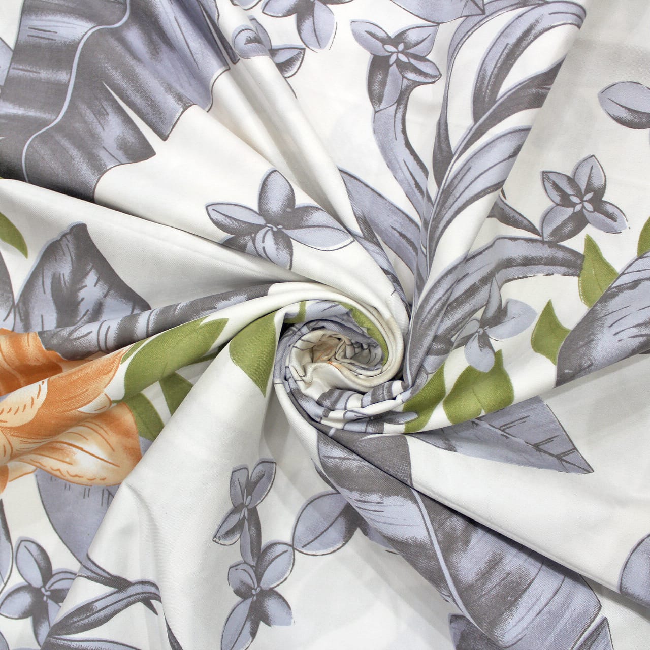 Floral Cotton Flat Bedsheet(300 TC) -Multicolor online in India