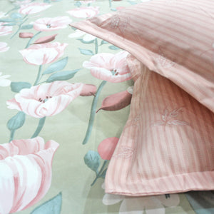 Soft Cotton Print 300 TC Fitted Bedsheet In Multicolor At Best Prices